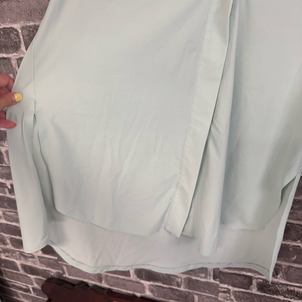 Aday Something Borrowed Shirt Snap Button Up Mint… - image 6